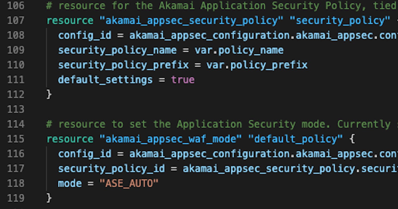 Akamai Adaptive Security Engine + Terraform
