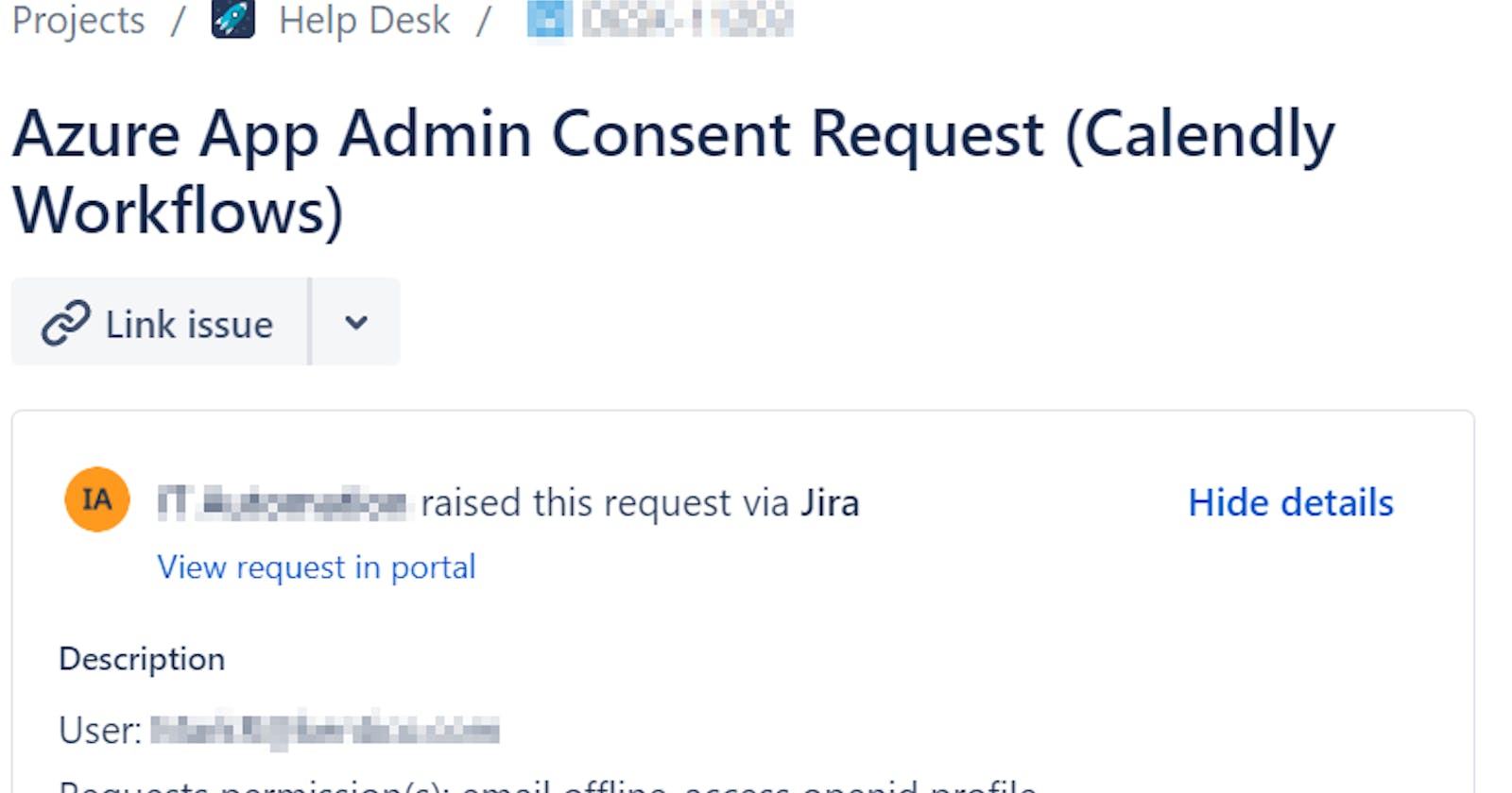 Automatic Jira ticket creation for Azure application admin consent requests