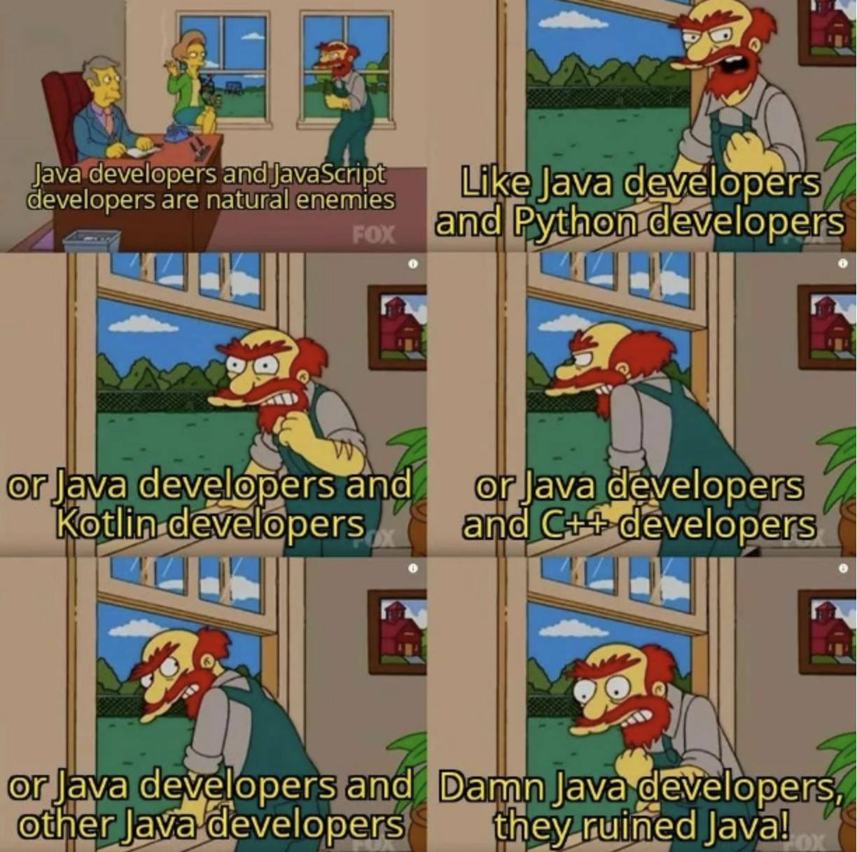 Simpson's meme about Java