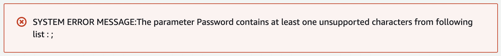 DMS Password Error