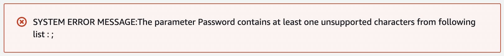 DMS Password Error