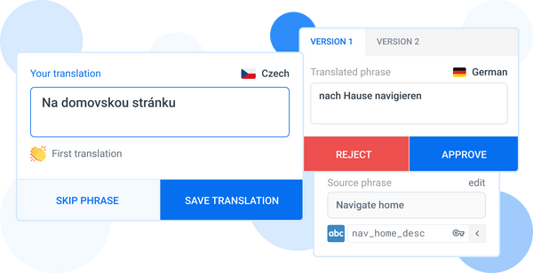 Localazy Translation UI is clean, clutter-free, and designed for productivity without distractions.
