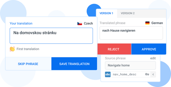 Localazy Translation UI is clean, clutter-free, and designed for productivity without distractions.