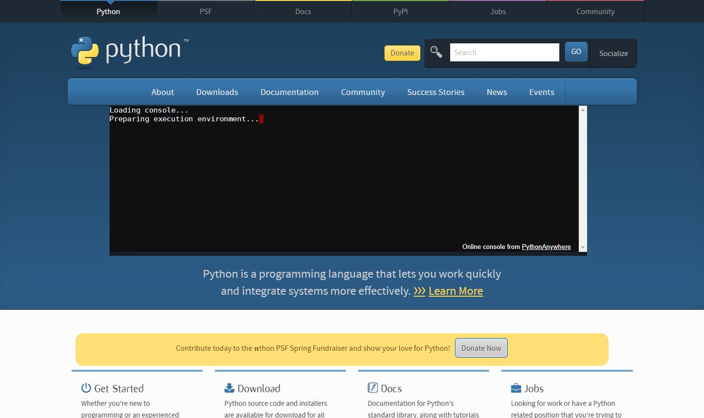 Python.org Shell