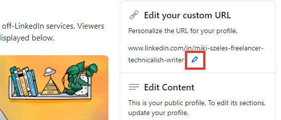 LinkedIn Edit Your Custom URL Pencil Button. PNG