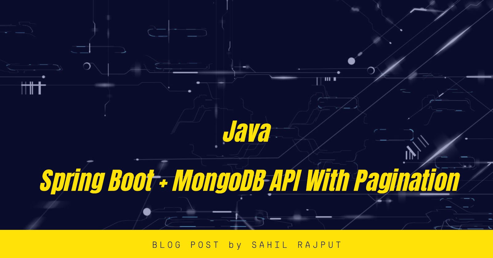 Java --> Spring Boot + MongoDB API With Pagination