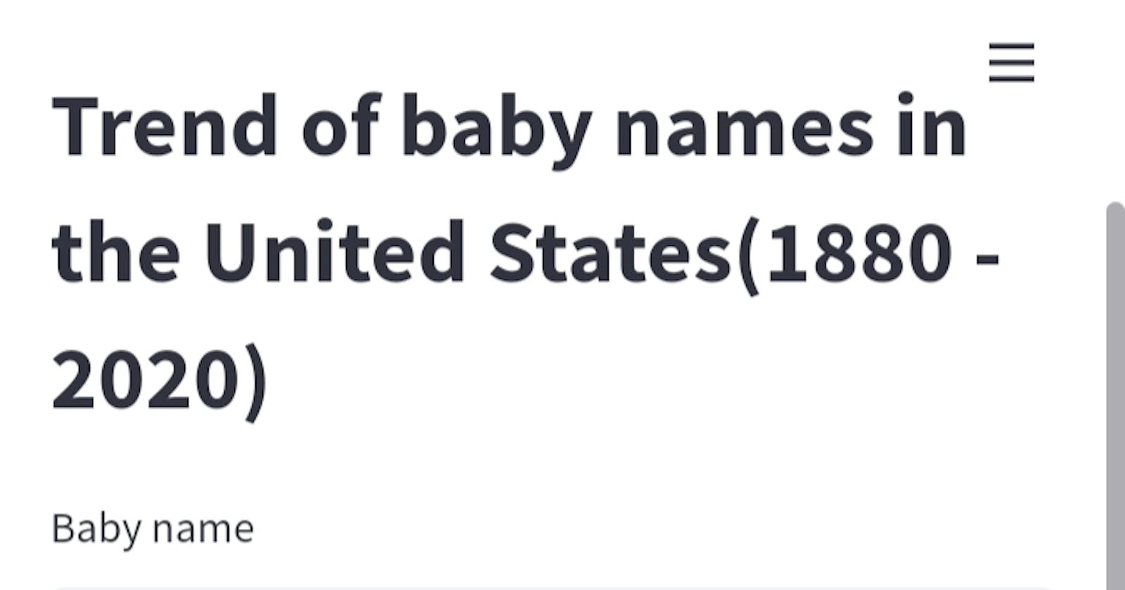 Analysing American Baby Name Trends with Python