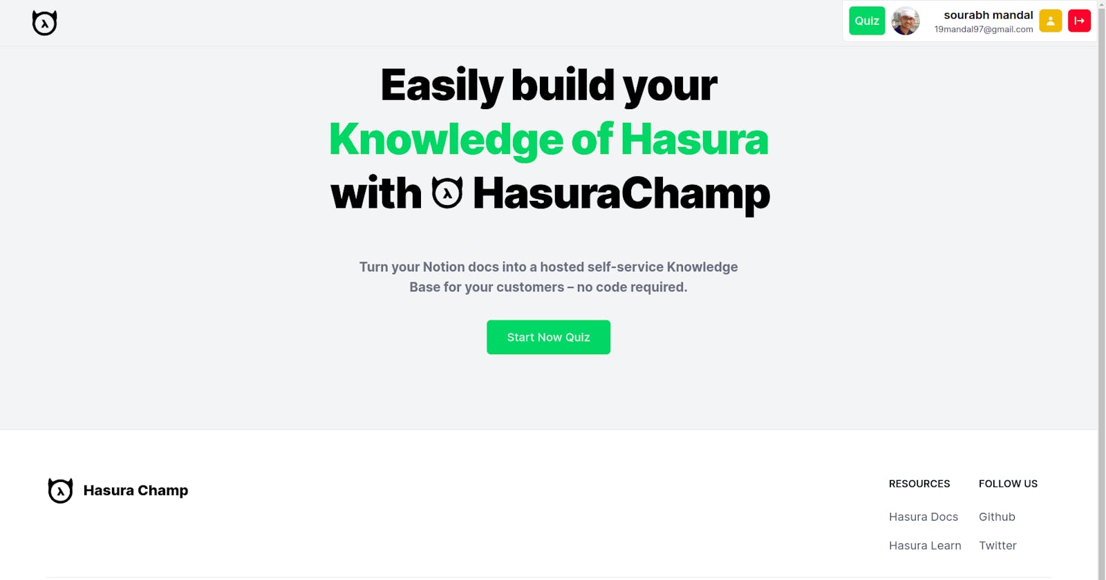 Introducing HasuraChamp: Grow your knowledge of Hasura with fun quizzes