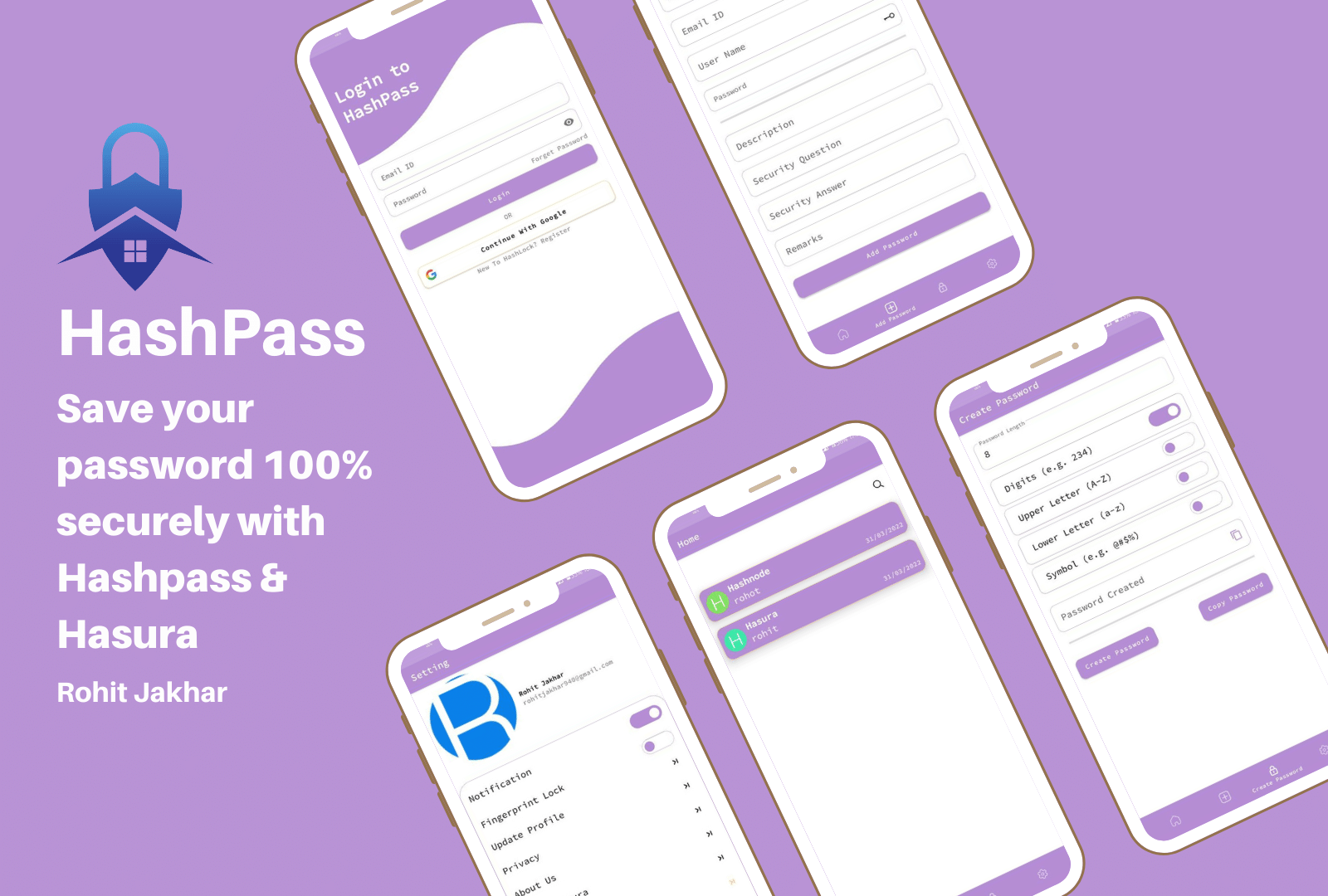 HashPass - Save your password 100% securely with Hashpass & Hasura