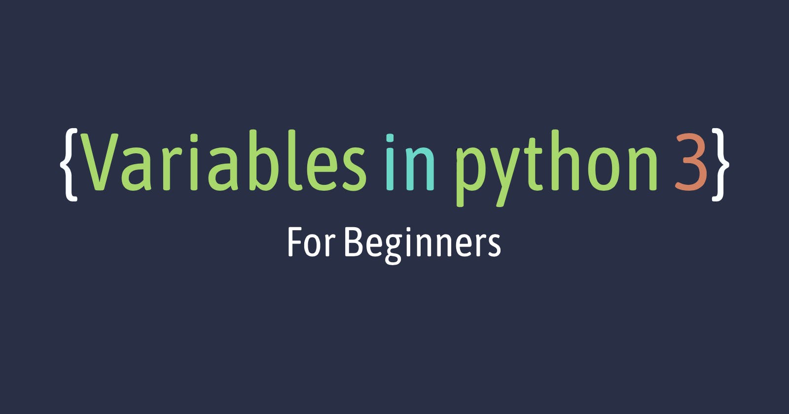 Variables in python 3.