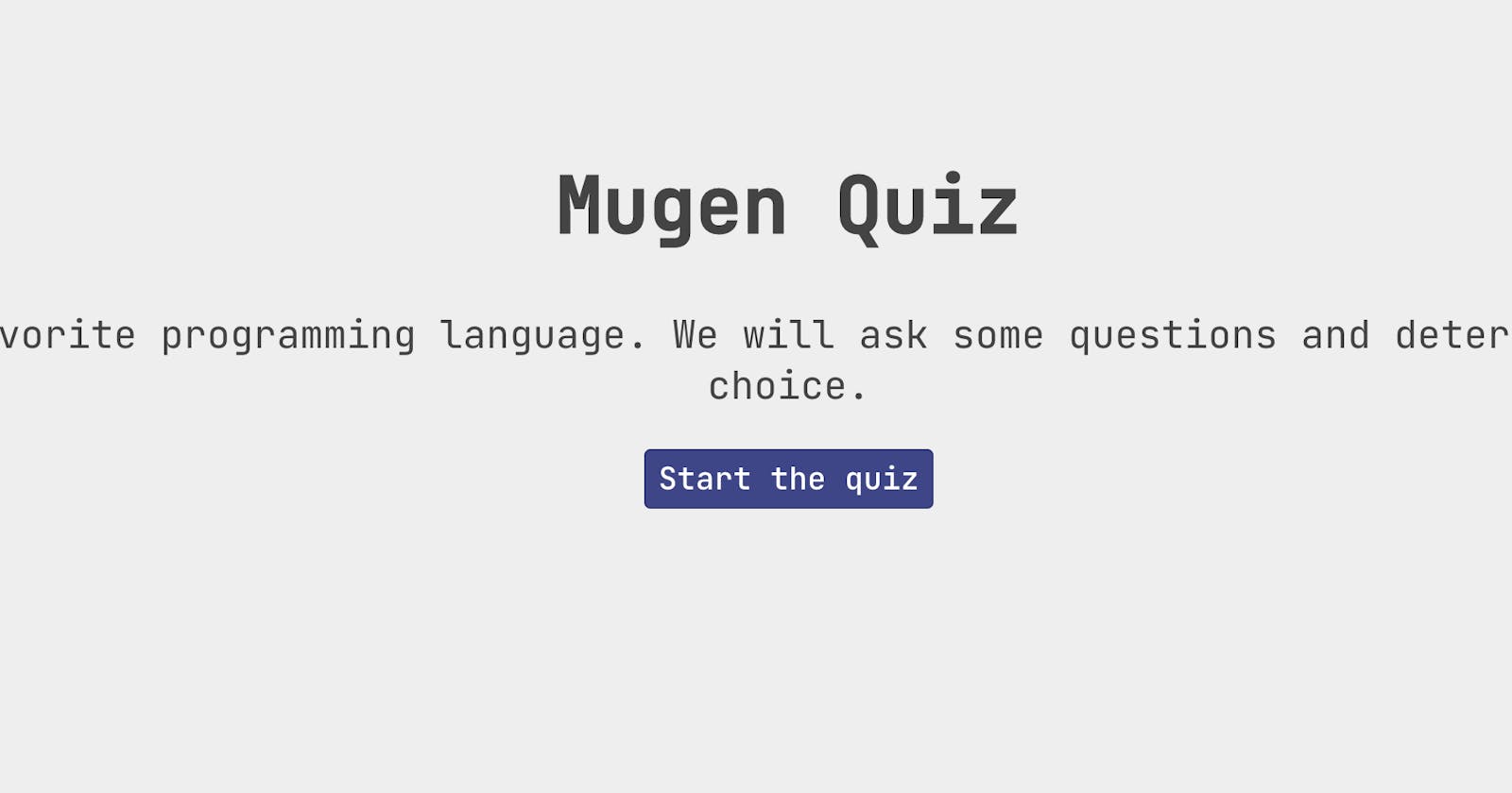 This is how I built Mugen Quiz, an April Fool's day project.
