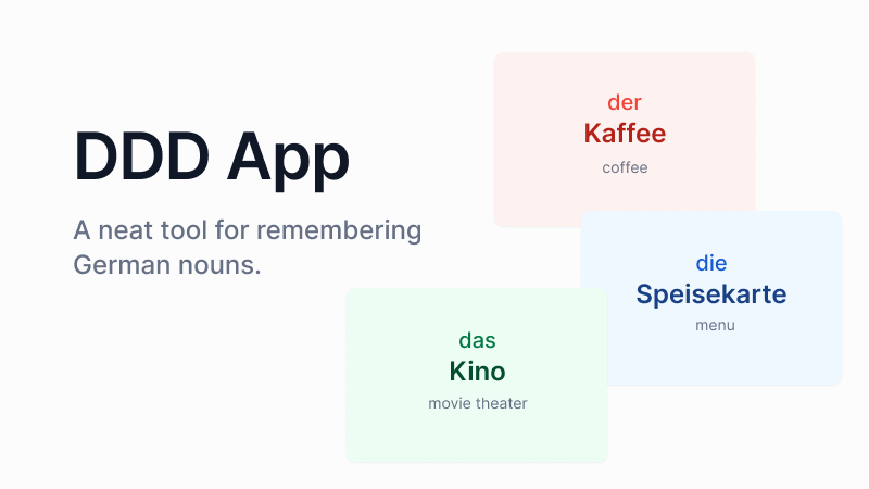 DDD App: a Neat Tool for Remembering German Nouns