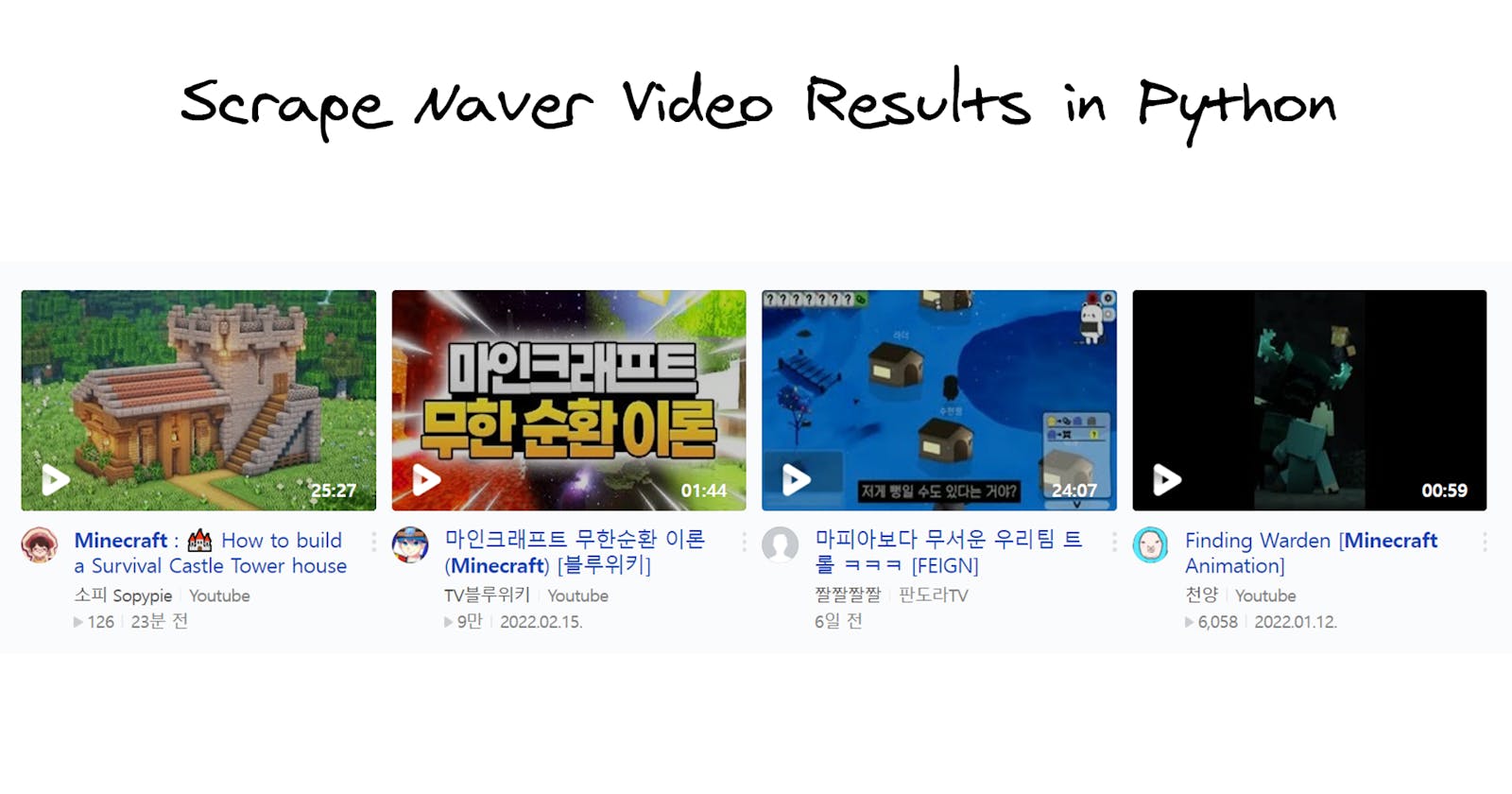 Scrape Naver Video Results with Python