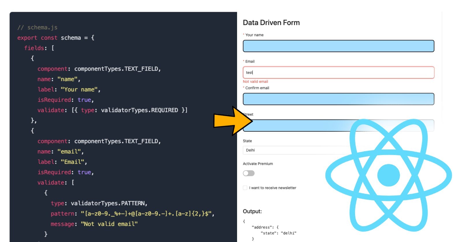 Build React Forms using JSON