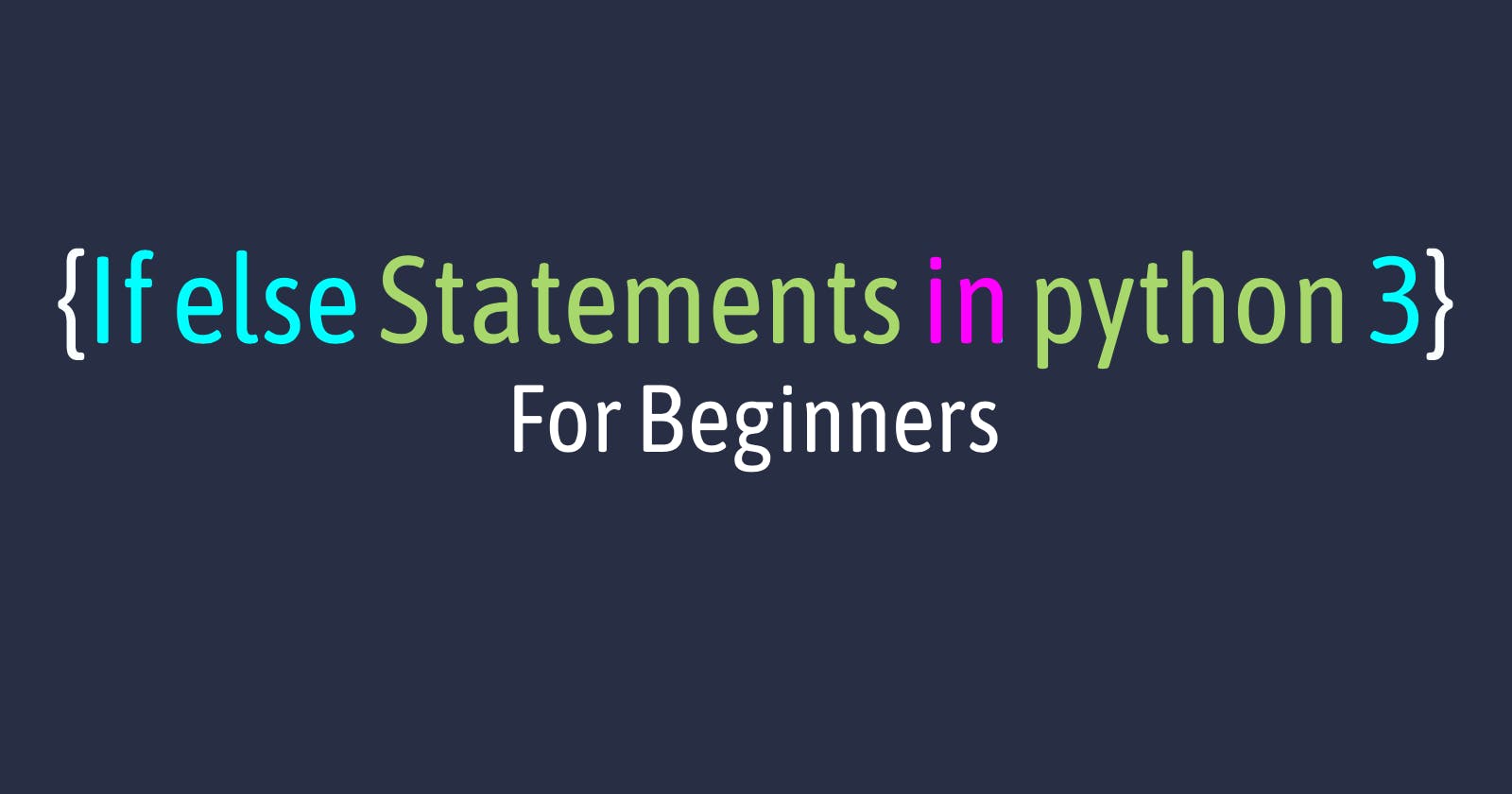 if Statements in python 3
