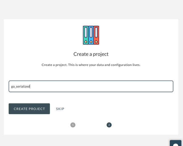 Serialized create project pane