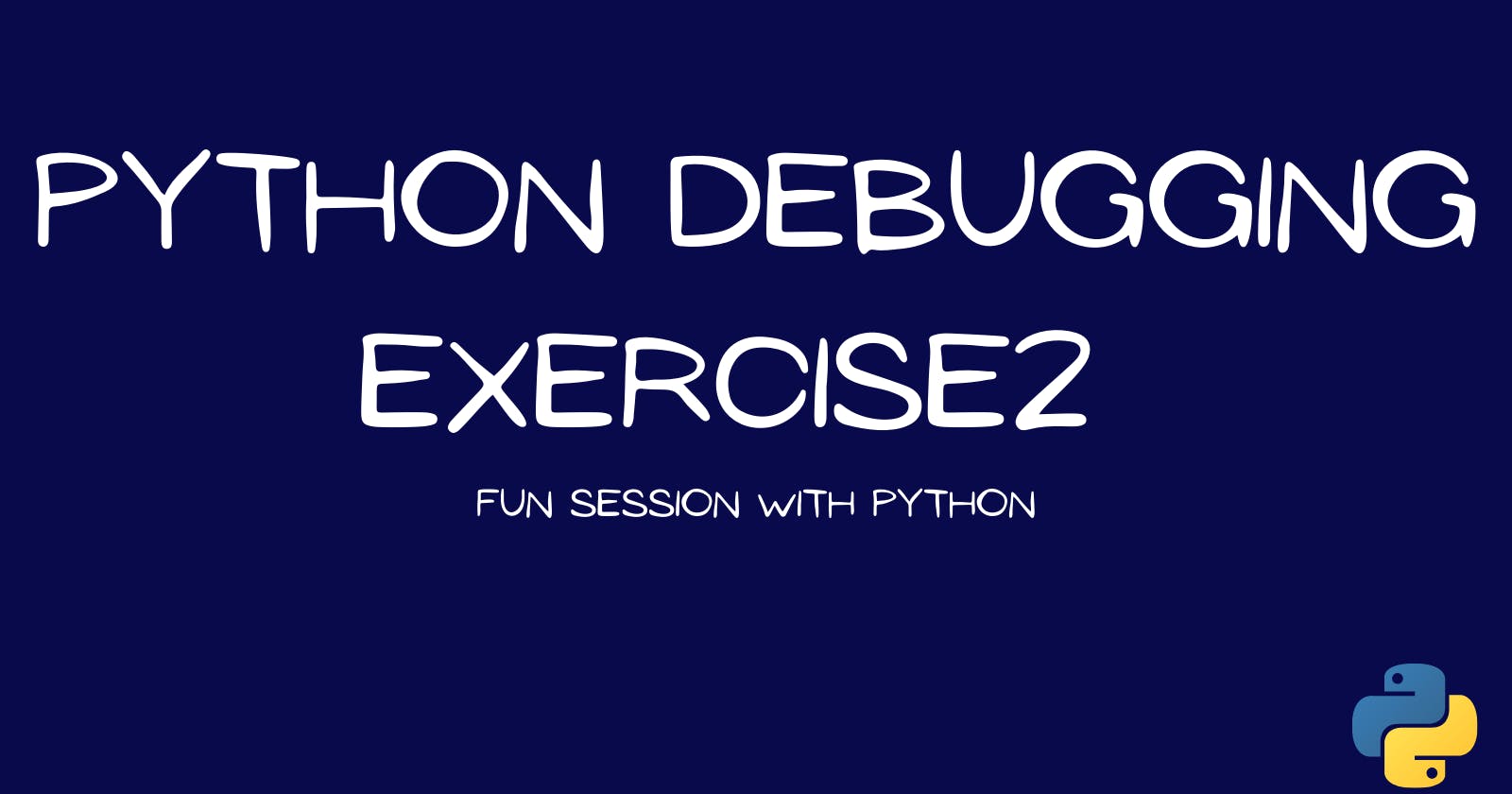Python Debugging Exercise 2