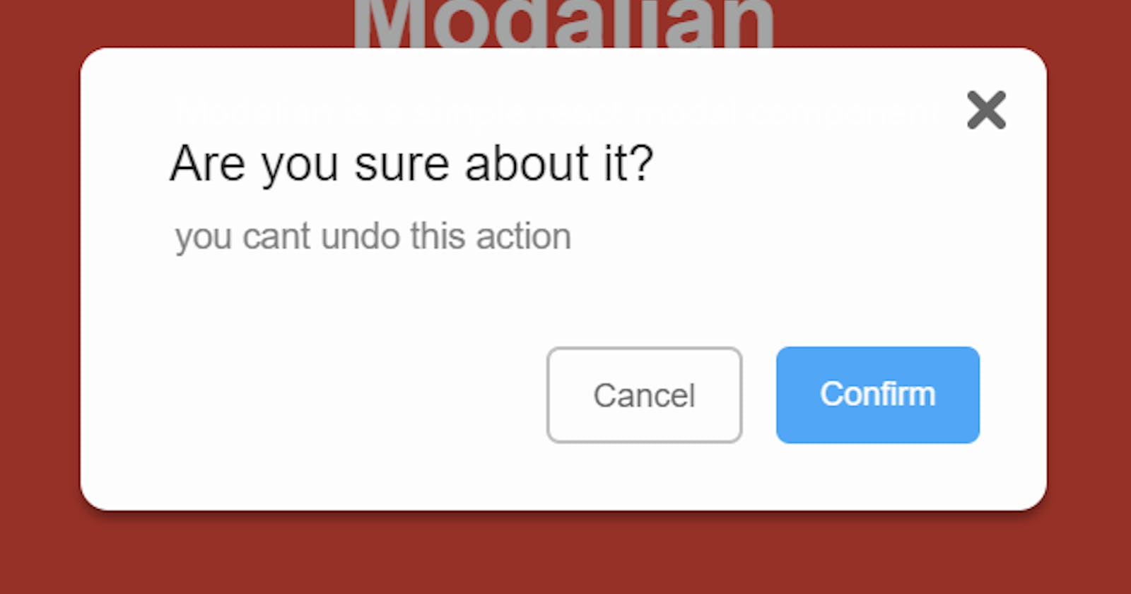 How to make use of Modal in REACTJS