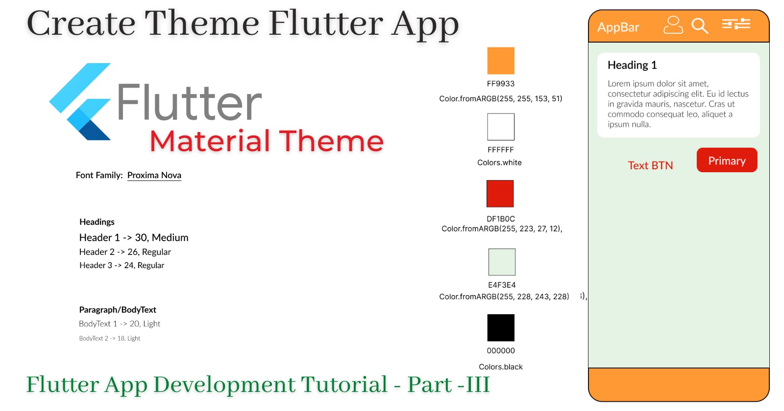 How to Define A Flutter Theme?