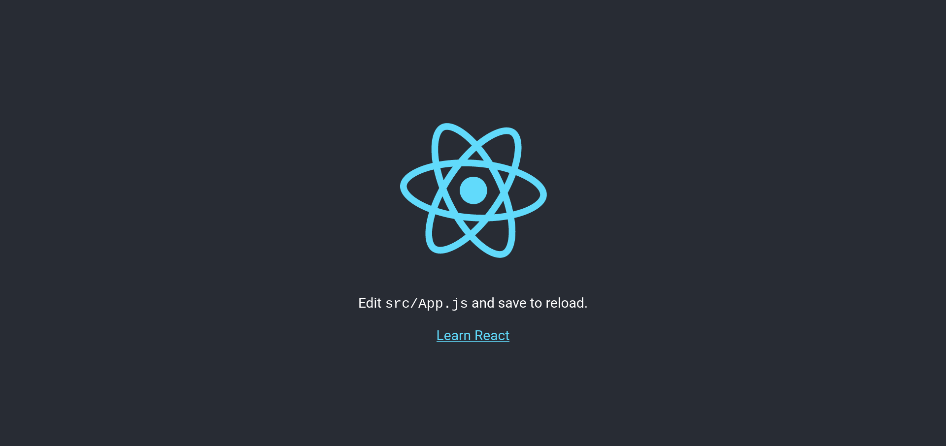 Started React application