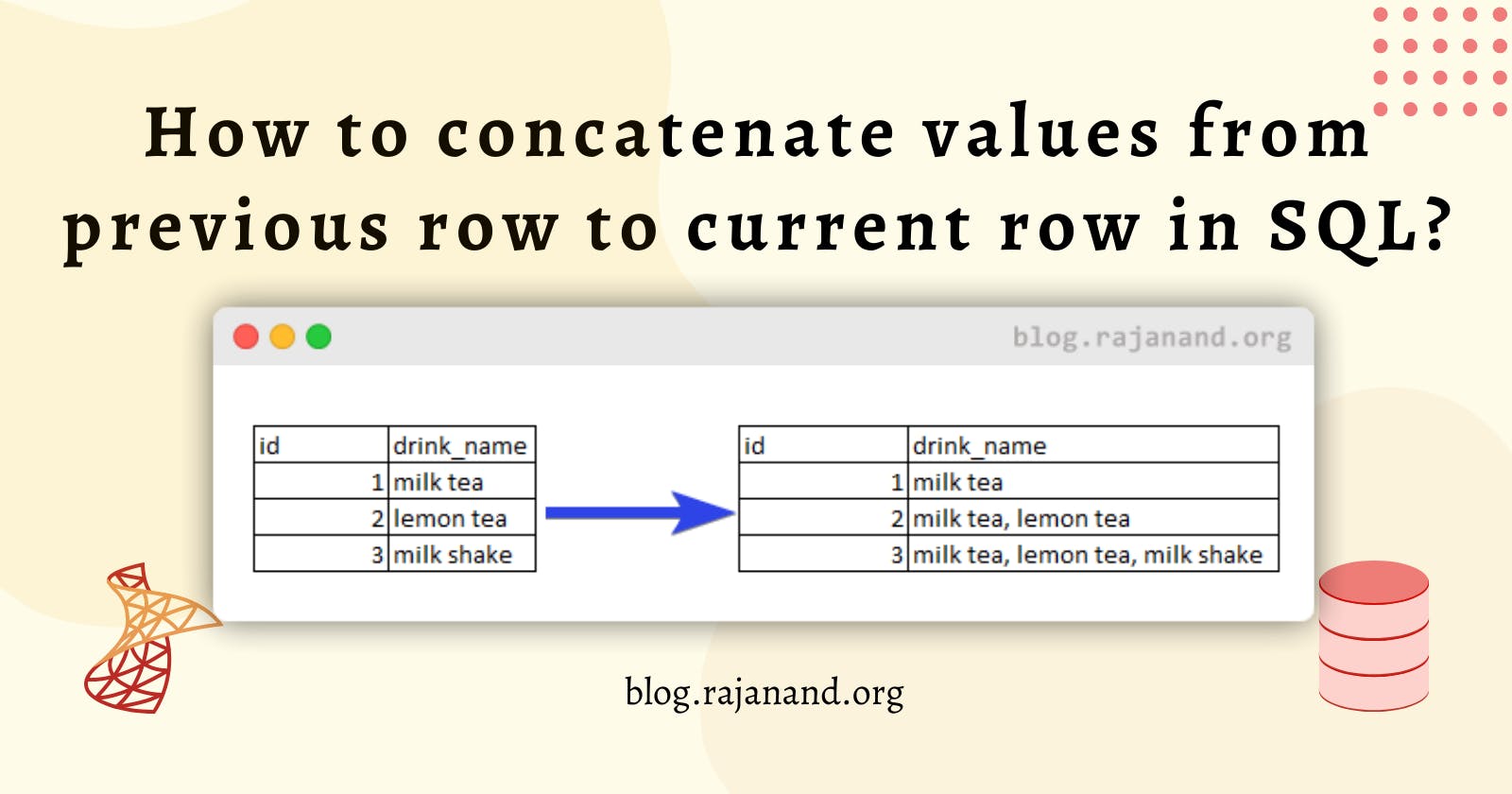 How to concatenate values from previous row to current row in SQL?