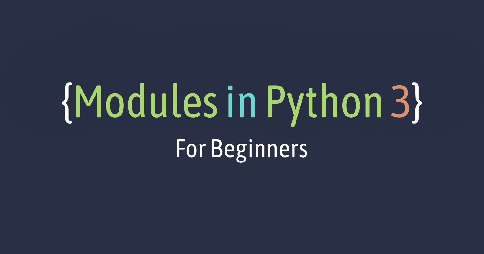 Modules in python 3