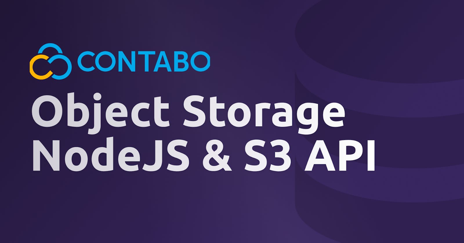 Use Contabo Object Storage with NodeJS
