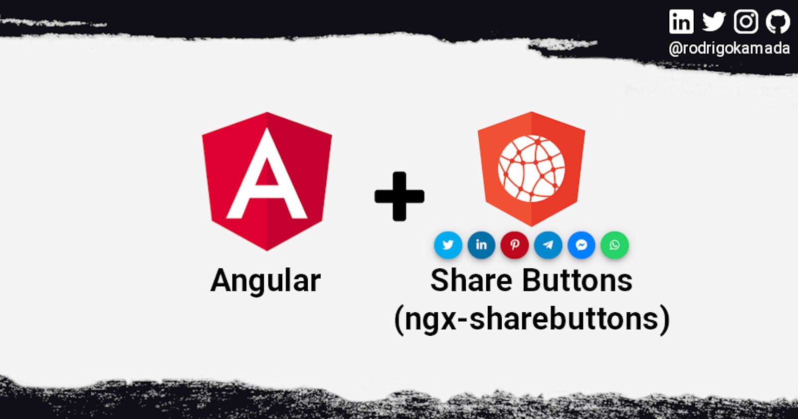 Adding the social media share buttons component to an Angular application