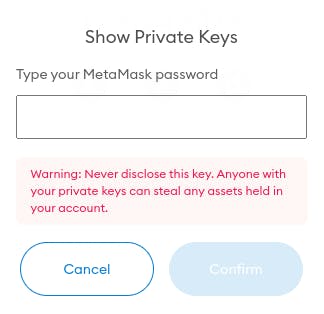 Metamask Private Key
