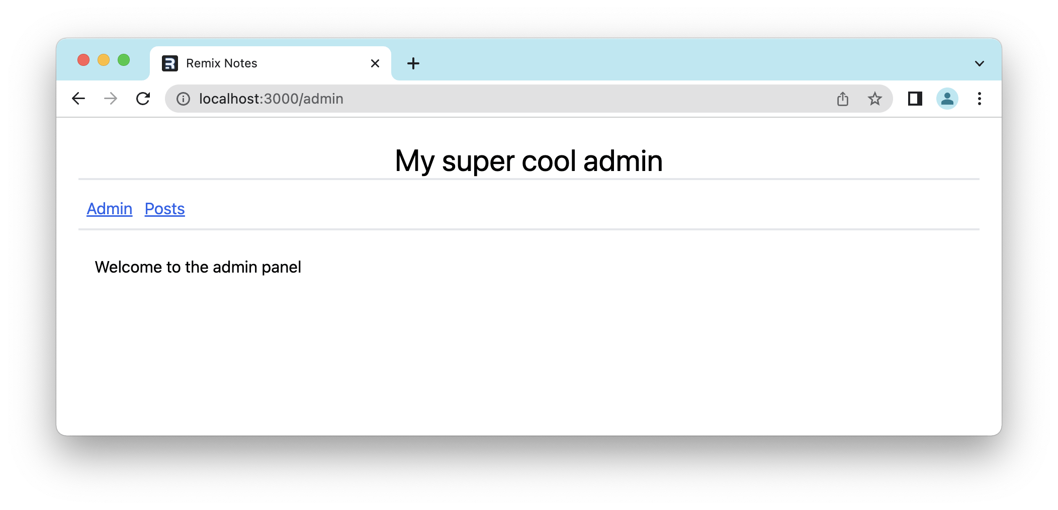 Basic Remix admin panel