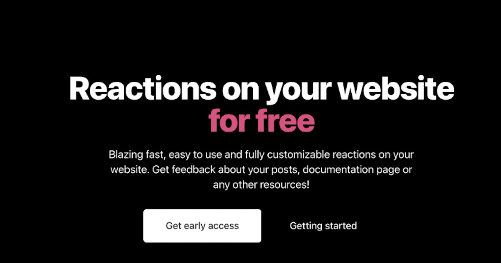 Happy React: Reactions on your website for free