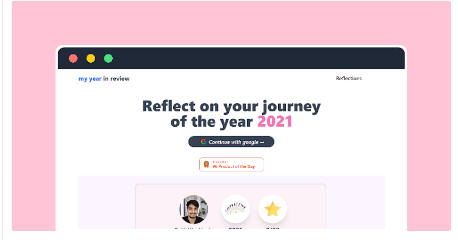 How I built an app to reflect on your year 2021