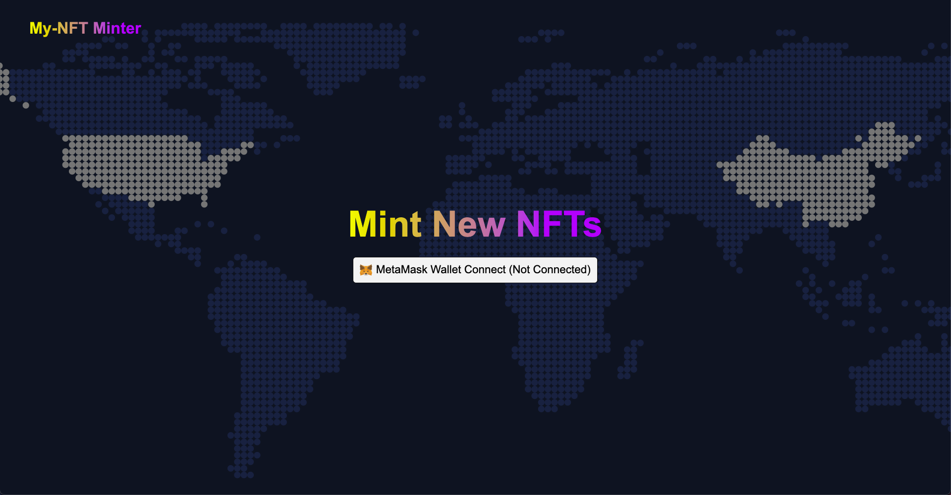 This is how NFT minting dApp works, the user connects their wallet on the dApp