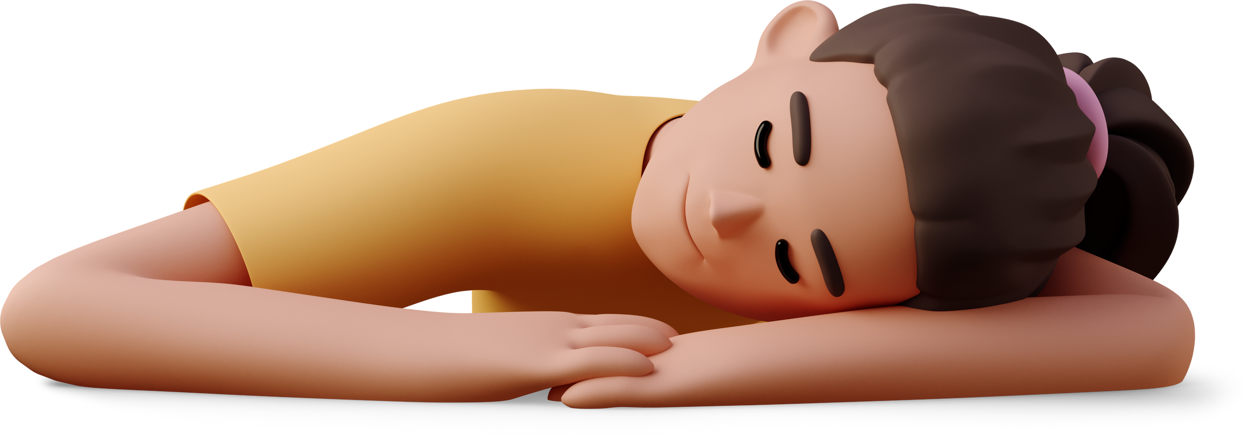 casual-life-3d-girl-sleeping-on-the-table.png