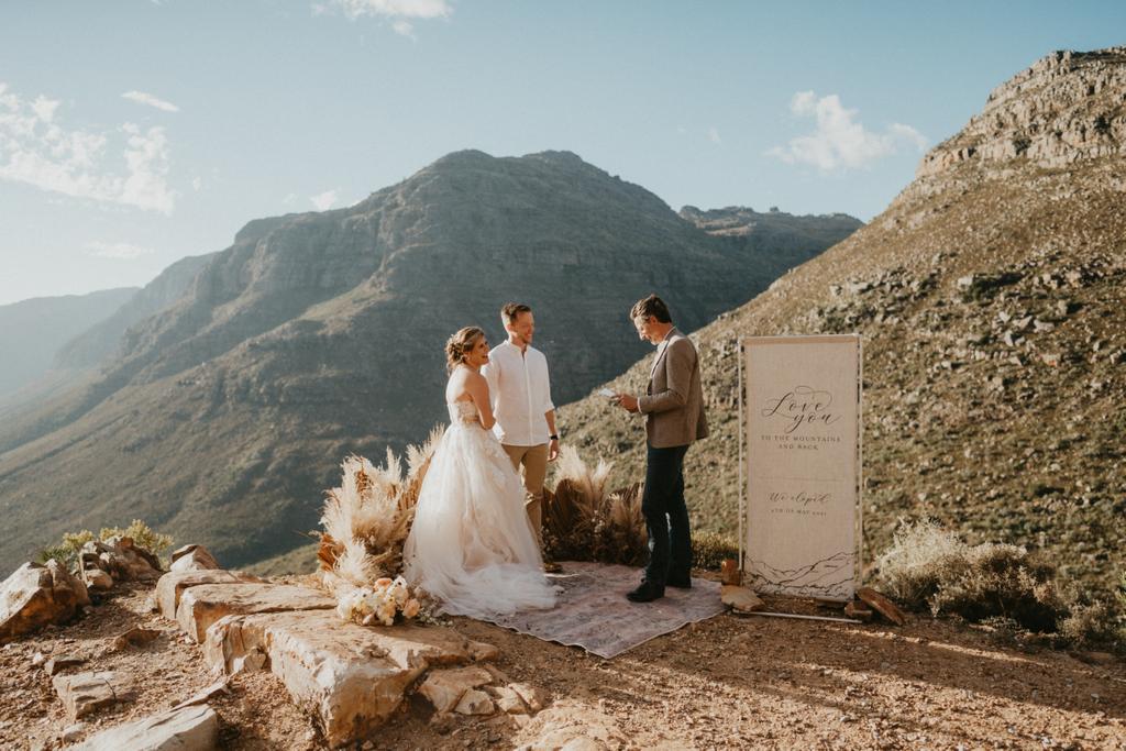 Wedding ceremony on top of the mountain