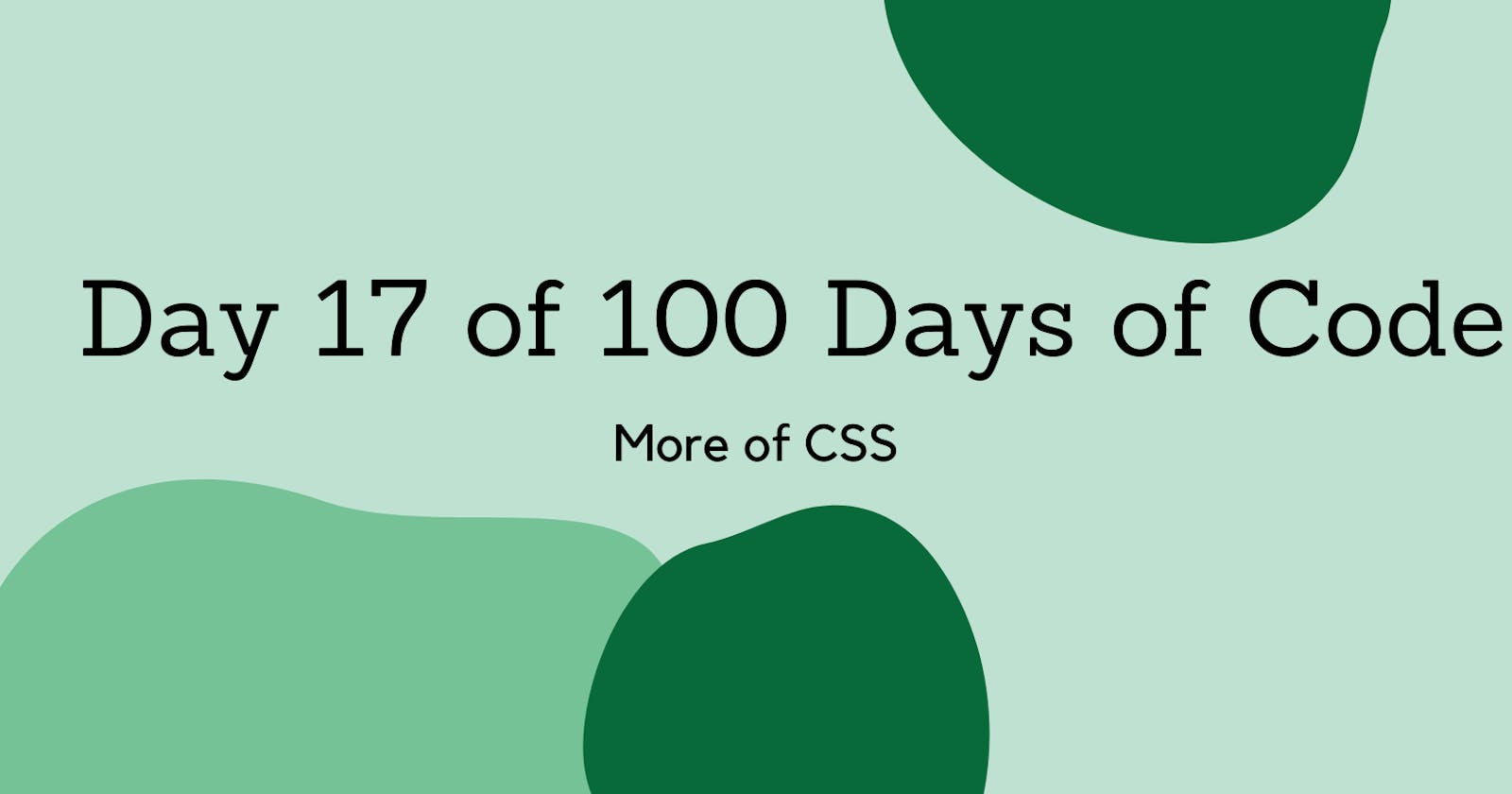 Day 17 of 100 Days of Code