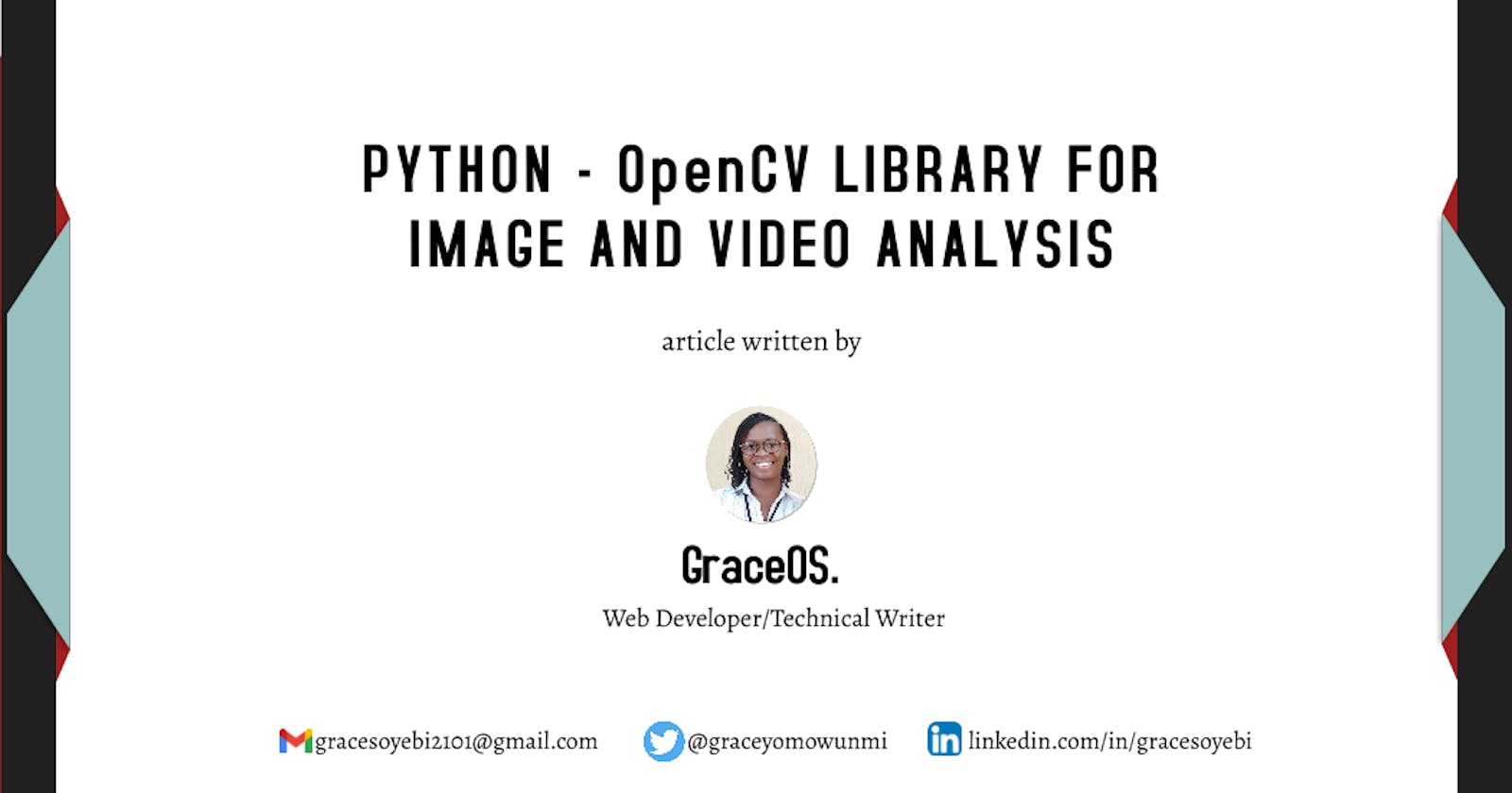 Python - OpenCV library for image and video analysis