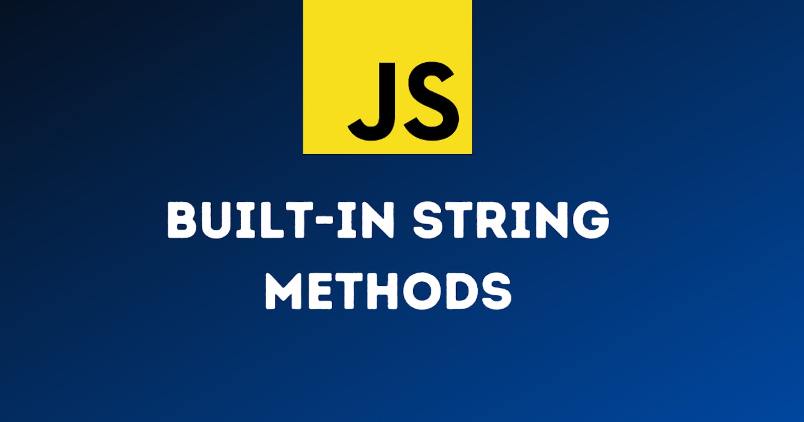 String methods in javascript