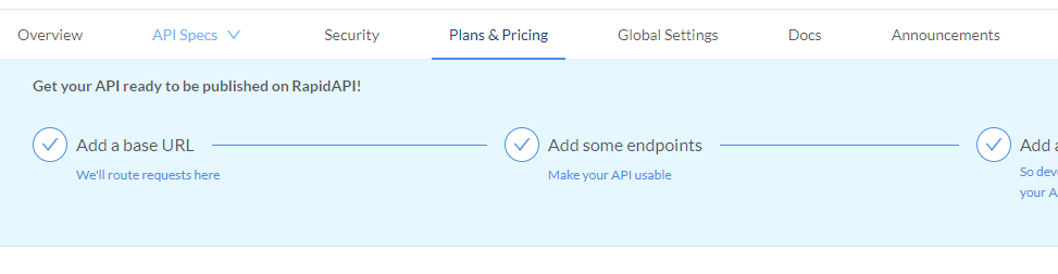 plans and pricing tab