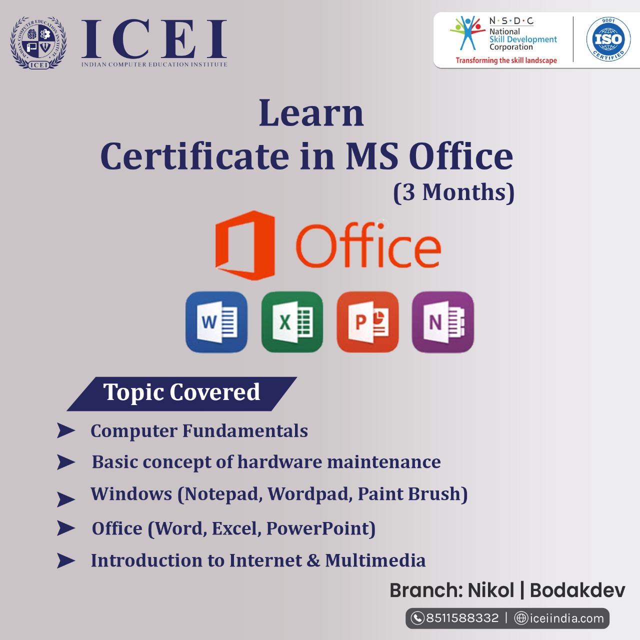 MS Office Course And Classes | ICEI