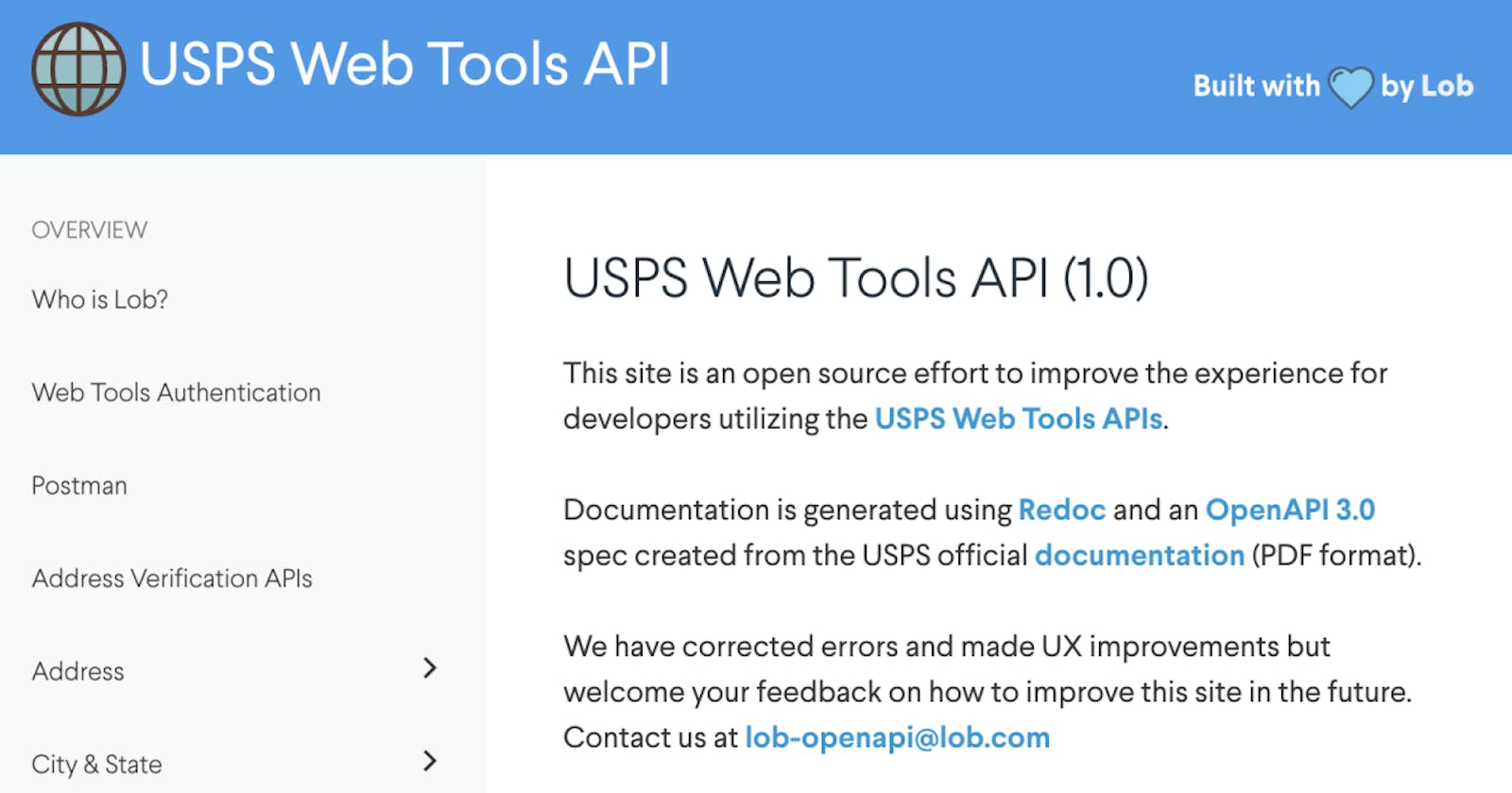 Modernizing the USPS Web Tools Developer Experience