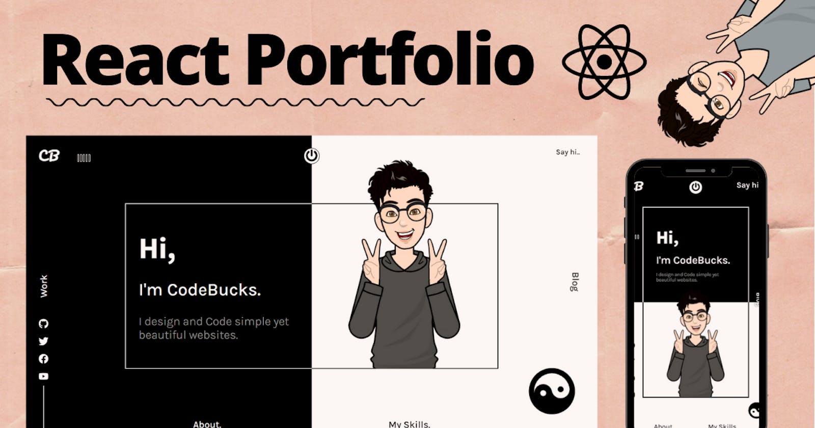 Build a stunning Portfolio website with React JS
