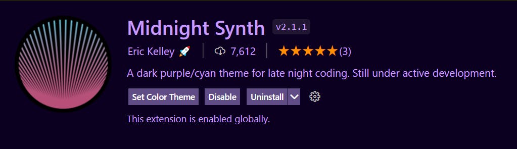 Midnight Synth theme