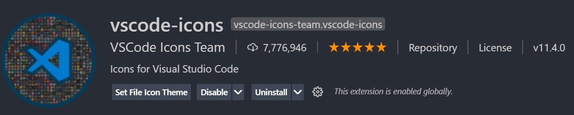 VsCode Icons -- Vs Code extension