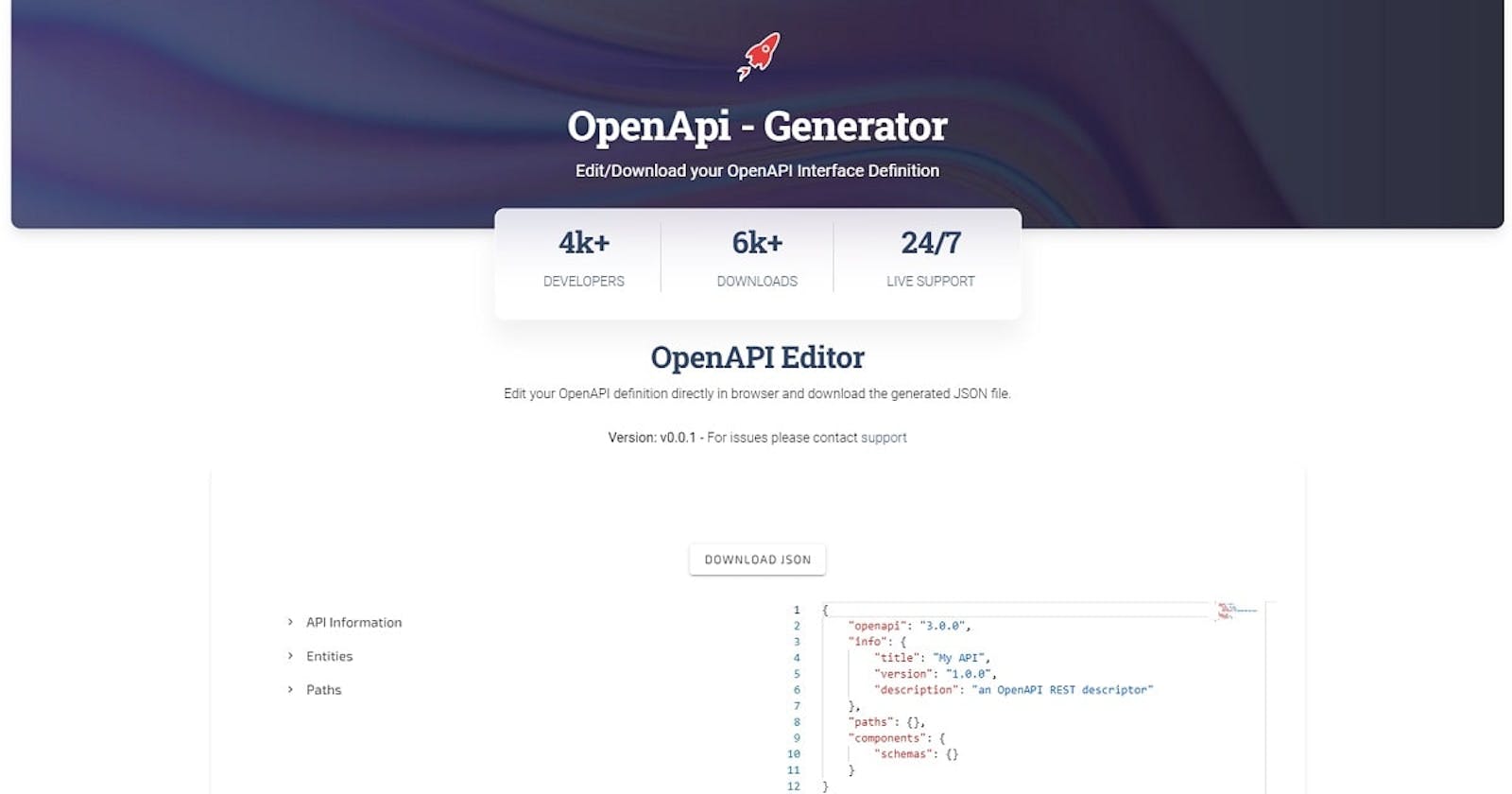 OpenAPI Editor - Free IN-Browser Developer Tool
