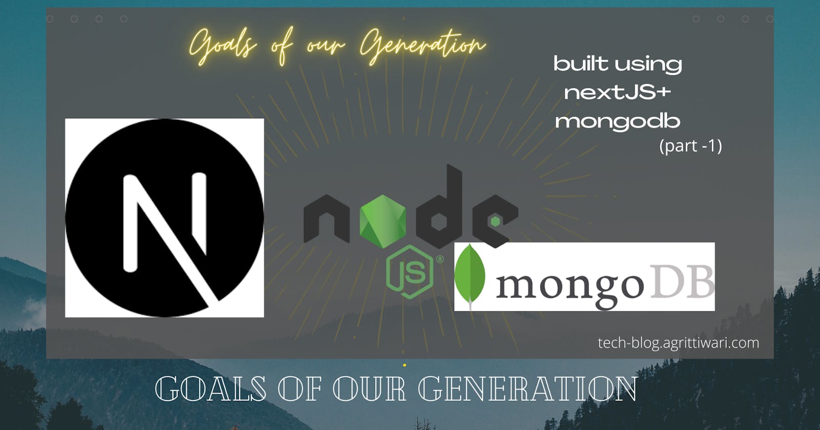 NextJS and mongoDB application-v1