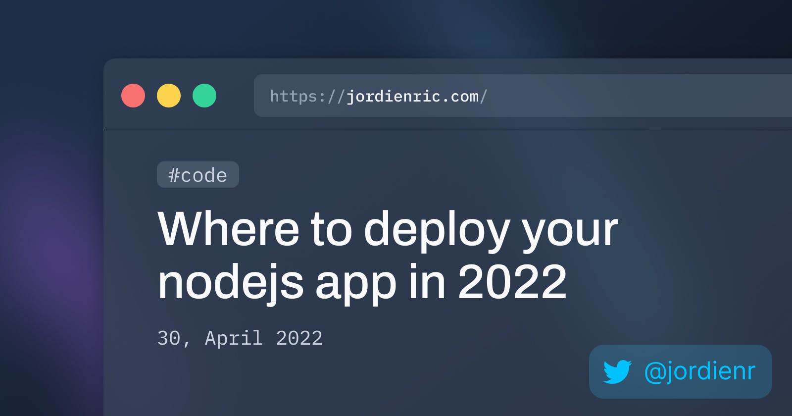 Where to deploy your node.js app [April 2022]