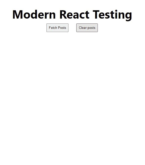 modern react testing