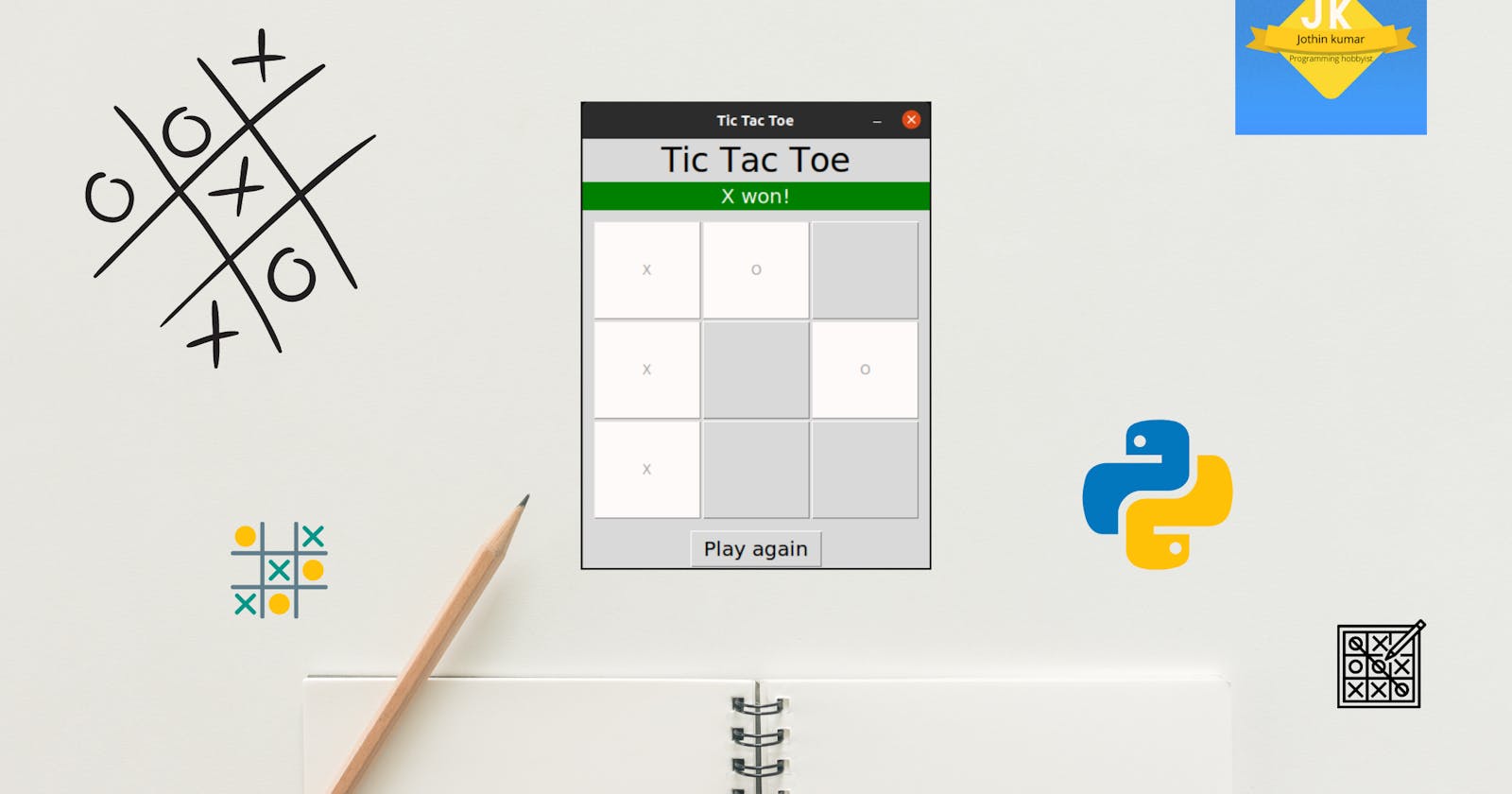 Tic Tac Toe 🎮 with Python tkinter - part 2