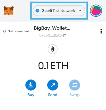 Goerli test network comes pre-installed with Metamask